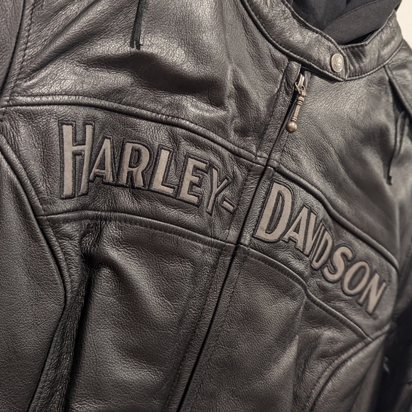 NWT Harley Davidson Miss Enthusiast 3-in-1 Leather Riding Jacket - Picture 2 of 15